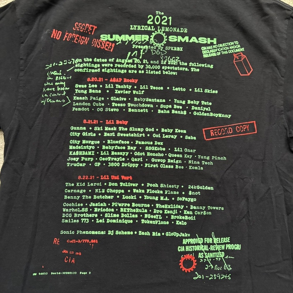 Lyrical Lemonade Summer Smash Shirt Mens XL Black Festival Rap Tee 2021 - Picture 6 of 6
